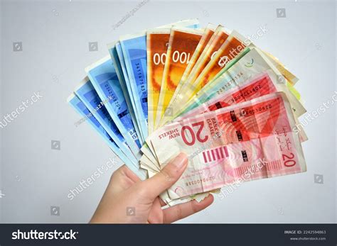 Hands Holding Money Israeli 20 50100 Stock Photo 2242594863 | Shutterstock