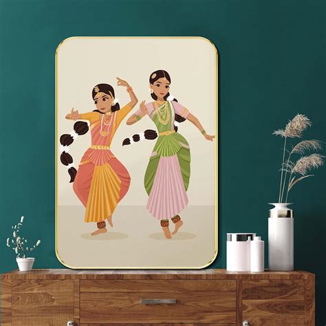 SAF Bharatanatyam Kids Wall Art | Indian Classical Dance Poster for ...