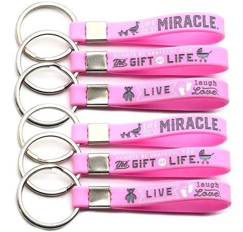 (12-Pack) Baby Shower Keychain Favors for Girls - Wholesale Bulk Pack ...