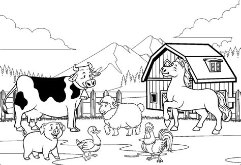 Farm Animals Coloring Pages - 100 Free Coloring Pages for Kids