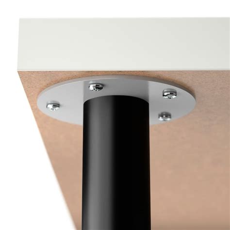 LAGKAPTEN / OLOV desk, white/black, 120x60 cm (471/4x235/8") - IKEA