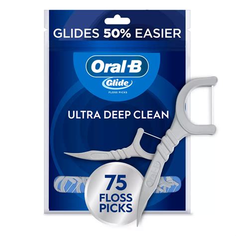 Oral-B Glide Floss Picks Ultra Deep Clean Cool Mint, 75 Count ...