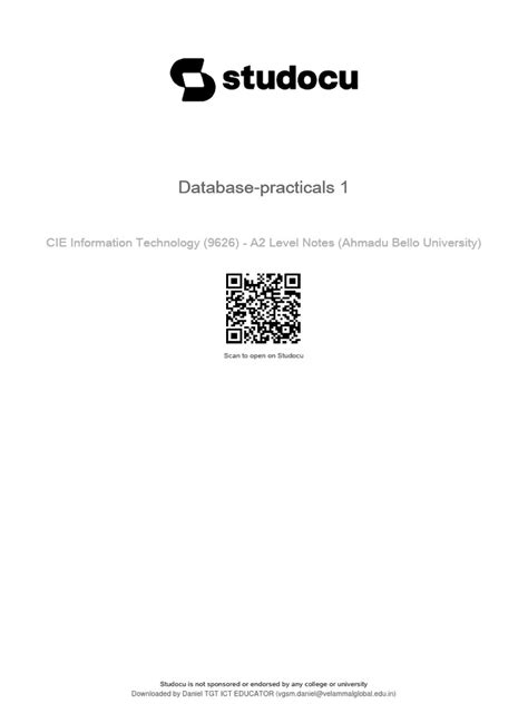 Database Practicals 的图像结果
