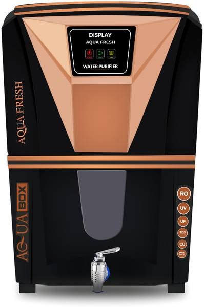 Aqua Fresh Crystal black LED COPPER+RO+UV+TDS 12 L electric borewell ...