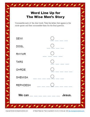 Wise Men Crossword Puzzle in 2024 | Bible activities for kids, Word ...
