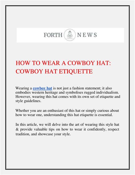 Etiquette Cowboy Hat at Edward Acosta blog