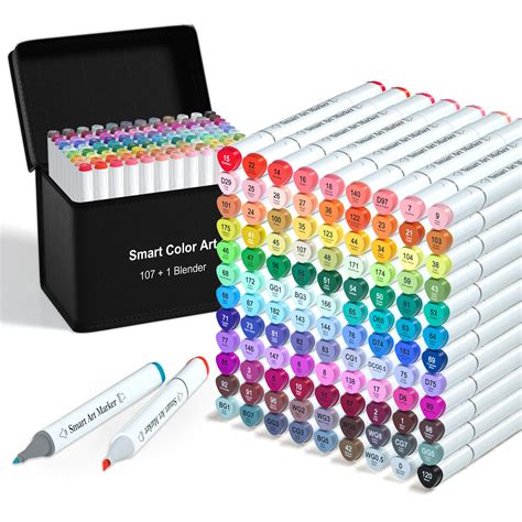 Buy 108 Pack Art Markers, 107 Coloring Markers and 1 Blender, Alcohol ...