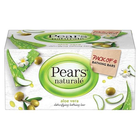 Buy Pears Naturalé Detoxifying Soap Bar, Aloe Vera, 125g (Pack of 4 ...