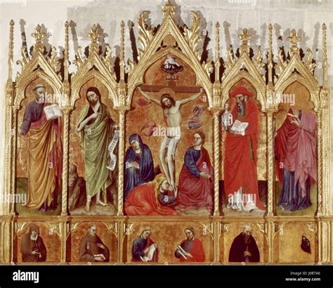 This polyptych attributed to Zanino di Pietro is a religious artwork ...