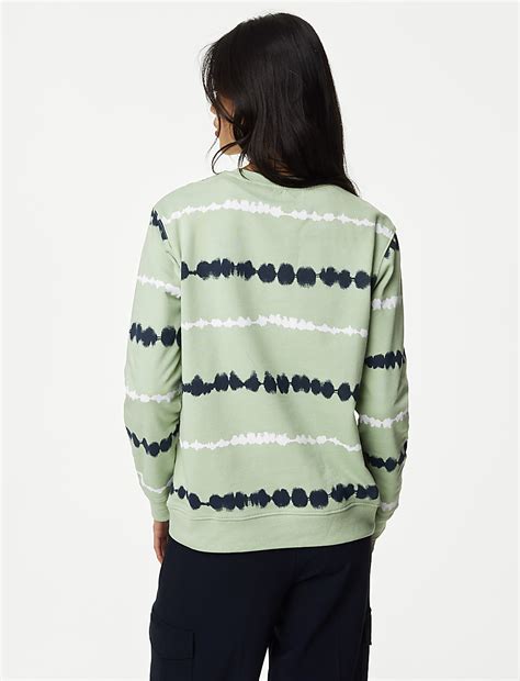 Buy Pure Cotton Printed Sweatshirt at Marks & Spencer