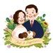 Buy Wedding Portrait Illustration, Wedding Invitation, Anniversary Gift ...
