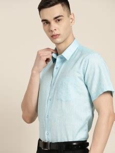 Hancock Men Solid Formal Light Blue Shirt - Buy Hancock Men Solid ...