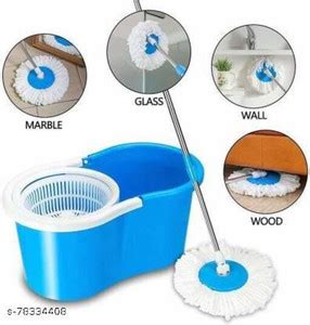VEE-Grow Spin Dry mop bucket with plastic wringer|360 degree with 2 ...
