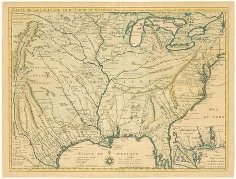. Detail of an 1718 Map of North America . 1718. Guillaume Delisle 1718 ...