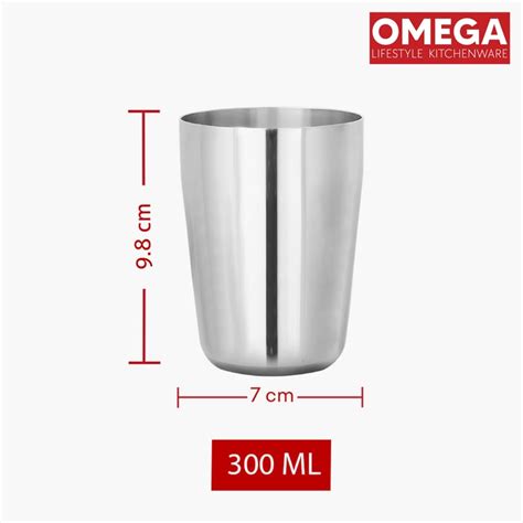 Buy OMEGA Set of 2 Stainless Steel Jimmy Tumbler - 300ml from Omega at ...