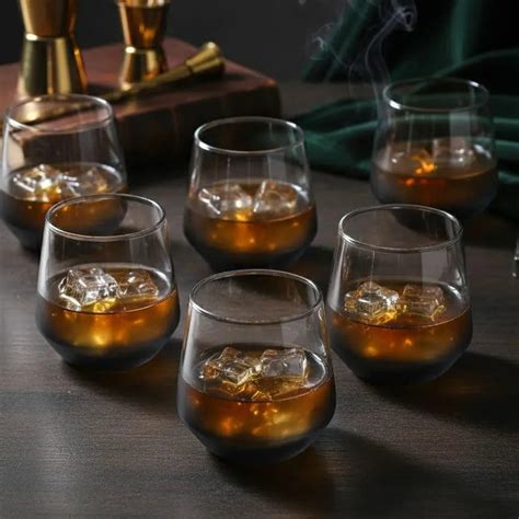 Black Whiskey Glass Set of 6 - 270ml | Black Carrot – BlackCarrot