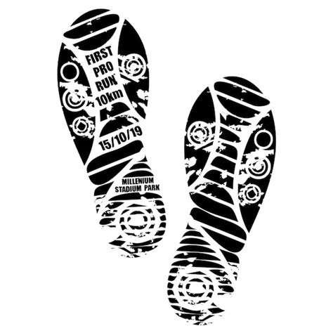 Run marathon wallpaper shoes print | Premium Vector