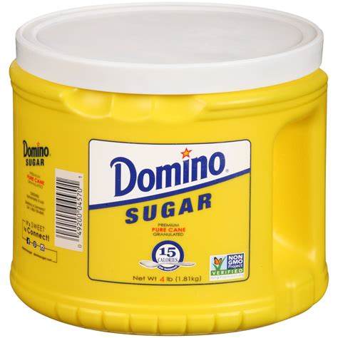 Domino Premium Pure Cane Granulated Sugar, 4 lb Canister - Walmart.com