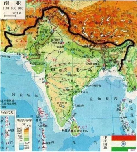 南亚地形图 (第1页) - 图说健康
