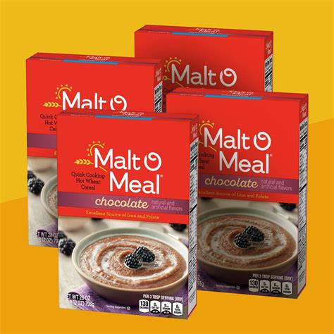 Chocolate Malt-O-Meal Quick Cooking Hot Breakfast Cereal 28oz Box (Pack ...