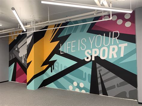 Hand painted interior mural for a gym in Washington DC Graffiti Wall ...