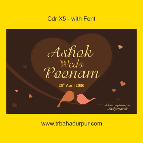 Wedding Sticker Design In English Cdr