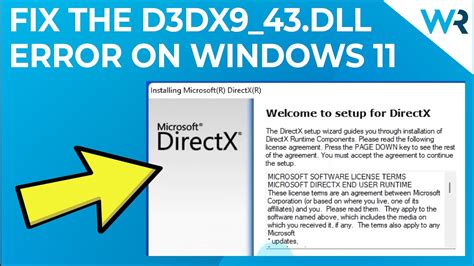 How to easily fix the d3dx9_43.dll missing error in Windows 11 - YouTube