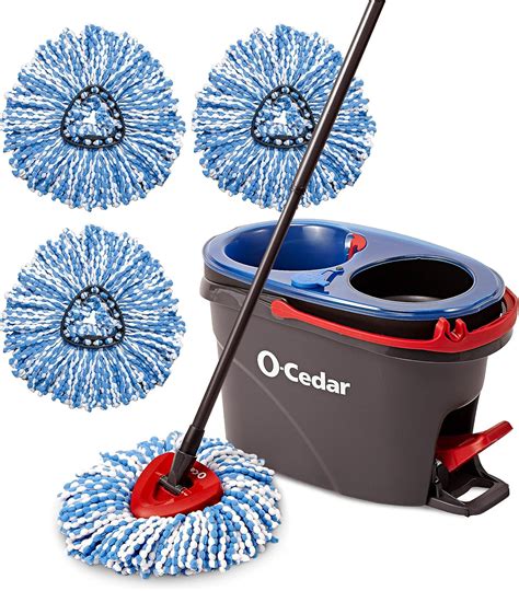 Buy O-Cedar EasyWring RinseClean Microfiber Spin Mop & Bucket Floor ...