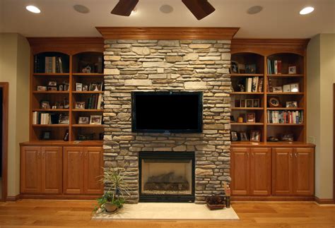 Fireplace With Bookcases