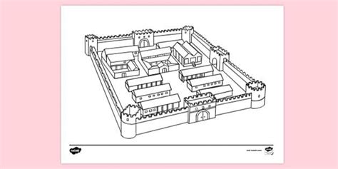 Fort Colouring | Colouring Sheets (teacher made) - Twinkl