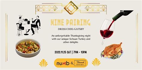 Wine Pairing - Thanksgiving Specials, Numb Restaurant, Singapore, 25 ...