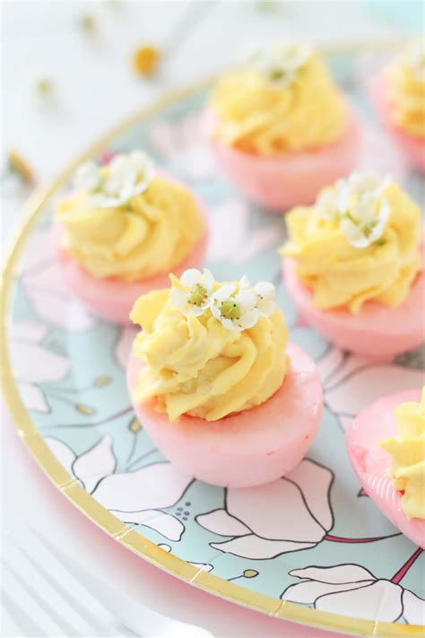 The Perfect Deviled Eggs for a Spring Brunch: Pink Colored Deviled Eggs ...