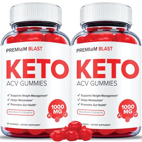 (2 Pack) Healthly Premium Blast Keto ACV Gummies - Weight Loss Booster, Diet Aid, 120 Count ...