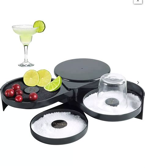 3-Tier Bar Glass Rimmer, Margarita Salt Rimmer Cocktail And Sugar ...