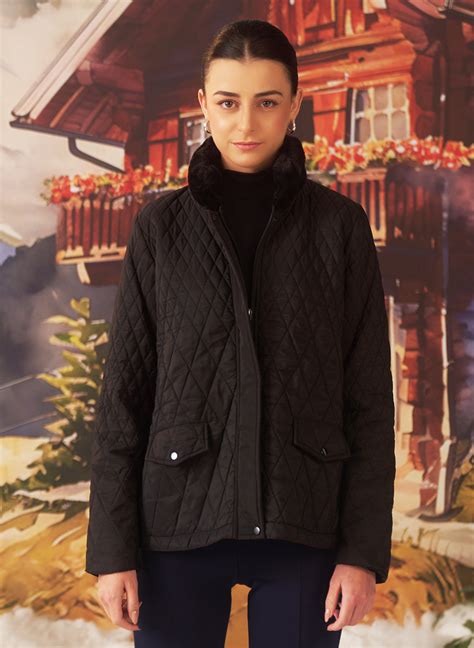 Jannat Black Monochrome Faux Leather Jacket for Women – Lakshita