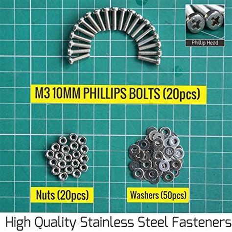 Vortex-RC M3 Stainless Steel Phillip Bolt Set (10mm) : Amazon.in ...