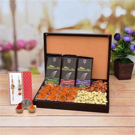 Buy or Order Assorted Bournville Laddu and Dry fruits Rakhi Hamper ...