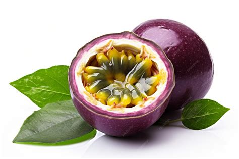 Premium AI Image | Purple passion fruit passiflora edulis with cut in ...