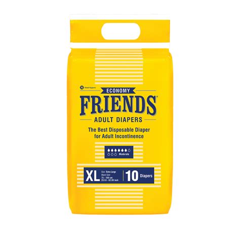 Friends Economy Adult Diapers XL, 10 Count Price, Uses, Side Effects ...