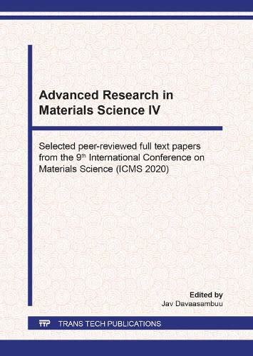Advanced Research in Materials Science IV: Volume 323 (Solid State ...