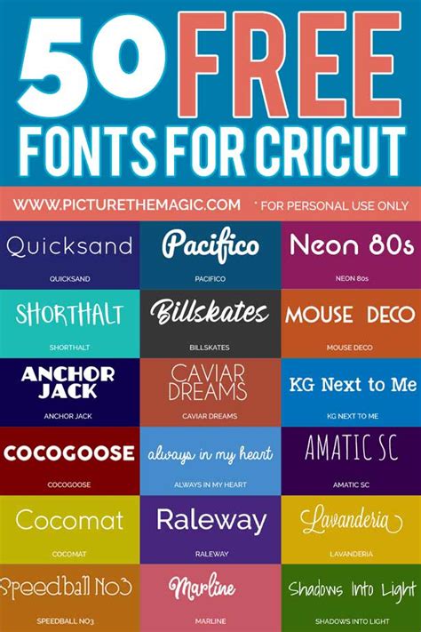 Free Printable Fonts For Cricut