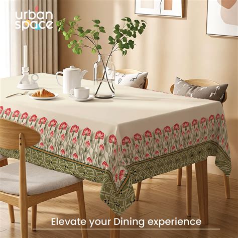 Anti Skid & Water resistant Linen textured Premium table cover ...