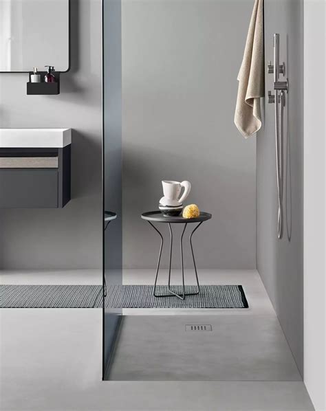 Shower Stalls Concrete Floor Interior Concrete Bathroom Wooden Floor