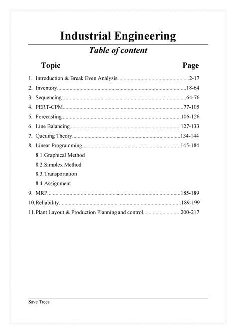 19. Industrial Engineering - Industrial Engineering Table of content ...