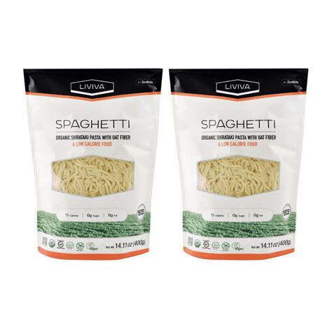 Liviva Organic Premium Shirataki Protein Pasta - Spaghetti with Oat ...