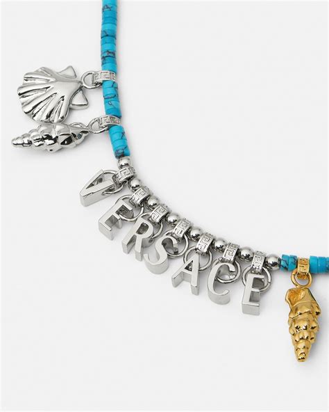 Icons De La Mer 비즈 네크리스 블루,골드 | VERSACE KR