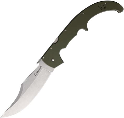 Cold Steel XL ESPADA 10A Folding Knife OD Green G10 Handle AUS10A Plain ...