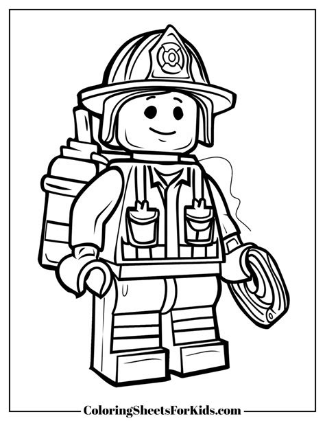 Coloring Fireman Pages Kids Jobs Color People Printable Sheets ...