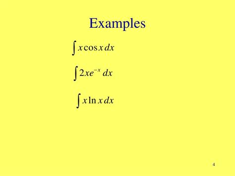 Image result for Integration by Parts Examples