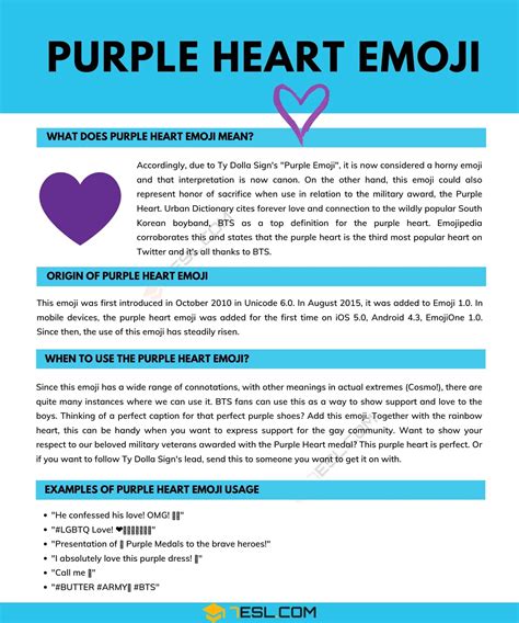 What Does Purple Heart Emoji Mean at Alfred Wilson blog